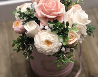 Soap flower bouquet, Soap roses bouquet, Soap gift for her