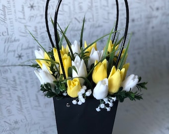 Soap flower bouquet Tulip Bathroom decoration Flower soap bar Wedding decoration