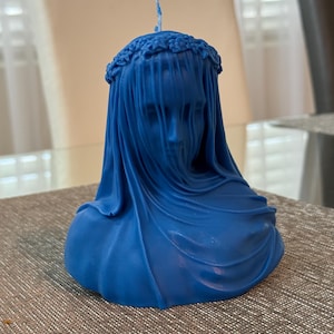 Huge Elegant Virgin Veiled Lady Candle – Handcrafted Aromatic Decor for Spiritual Home, Housewarming Gift, 3D candles, Soy candle