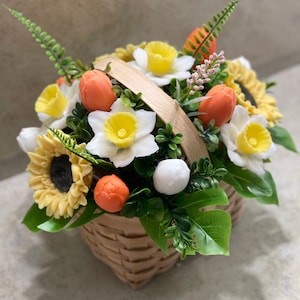 Sunflower soap bouquet, Soap flower box, Soap gift for her