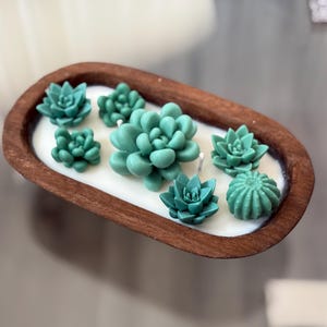 Floral Dough Bowl Candle, Floral candle bowl, Unique Home Decor Gift, Handcrafted Botanical candle, Mother’s Day gift, Succulent candle