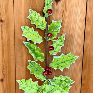 Velvet spray, glitter leaf spray, green velvet spray, wreath supplies, wreath embellishments, wreath attachment, Christmas decoration,