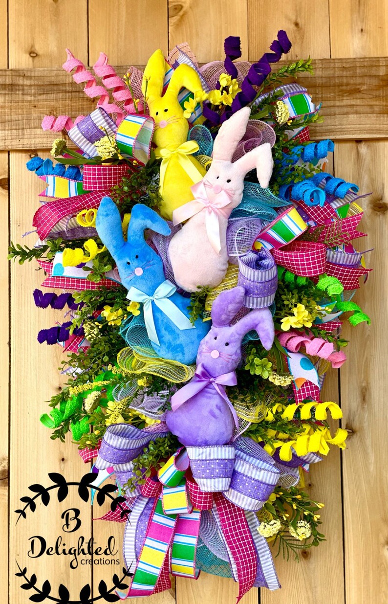 Easter Swag Spring Decoration Easter Bunny Wreath Wreath Etsy