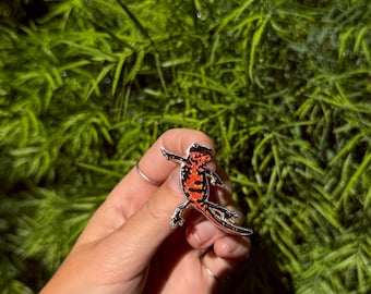 Japanese Fire-Bellied Newt Enamel Pin