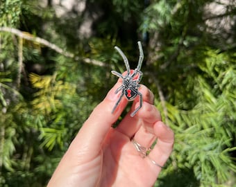 Western Black Widow Hard Enamel Pin