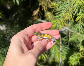 Leopard Gecko Hard Enamel Pin