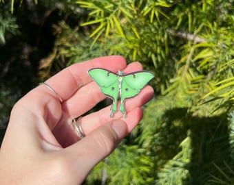 Luna Moth Hard Enamel Pin