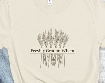 Camisa de trigo recién molida, camiseta agrícola, top de cosecha de trigo, camiseta de trigo de granja, camiseta de molienda de trigo, camisa de cosecha de otoño