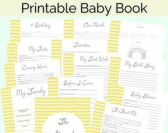 Printable Baby Book // INSTANT DOWNLOAD - Etsy