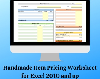 Pricing Worksheet - Etsy