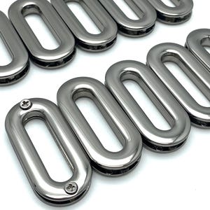 8 sets of 1 3/8 inch ( 34mm ) Alloy screw in oval Eyelet Grommet  for leather purse bag Nickel