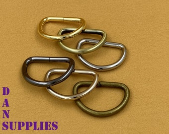 Antique Brass 15 x20mm Non Welded Metal D Ring Buckles for Webbing Bag Landyard DIY Craft Accessories