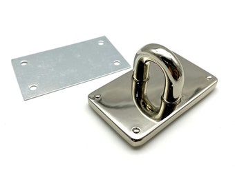 Par de 5 cm bolso monedero correa barrera cuerda gancho asas arcos soporte bucle soporte conector fijación níquel