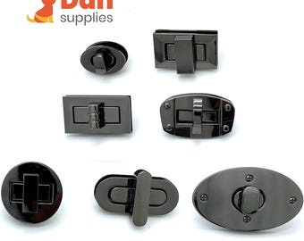 Gunmetal Twist Lock turn lock for purse bag wallet clutch making locks hardware