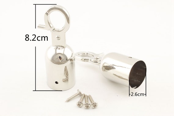2pcs of 26mm 1 Inch Heavy Duty Barrier Rope End Trigger Hooks Clasps Nickel  -  Canada
