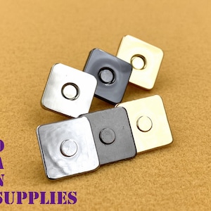 20 sets of 14mm Thin square magnetic snap leather closures magnetic snaps clasps for purse bag clutch wallet