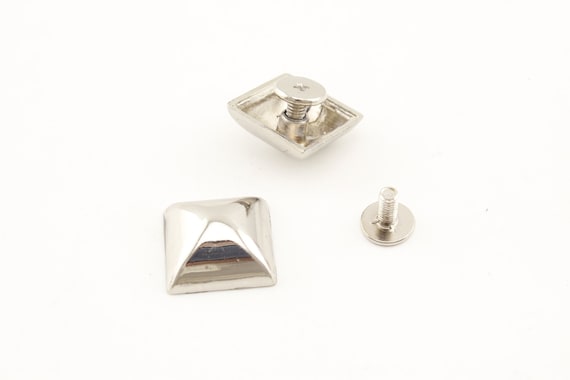 20 Sets of Iron 15mm High Cup Decorative Screw on Pyramid Head