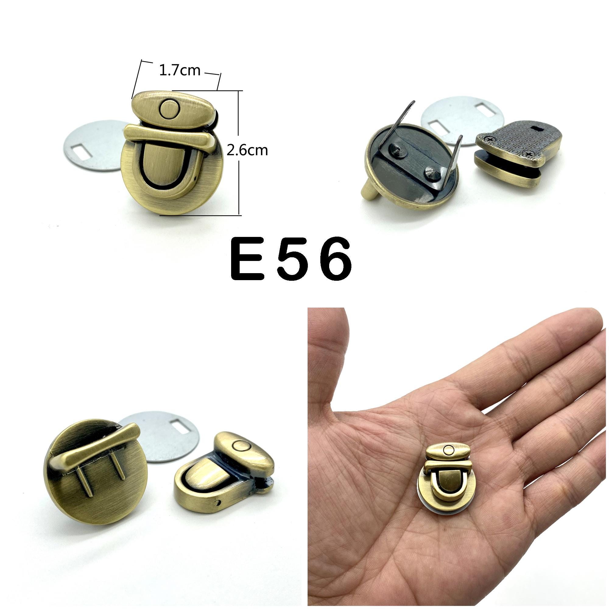 Anti Bronze Press Tongue Thumb Latch Lock Clutch Purse Handbag Bag