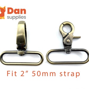 6pcs of 2 inch 50mm Anti Bronze Snap swivel Clip Hooks for handbag purse strap handlesbag clasp replacement
