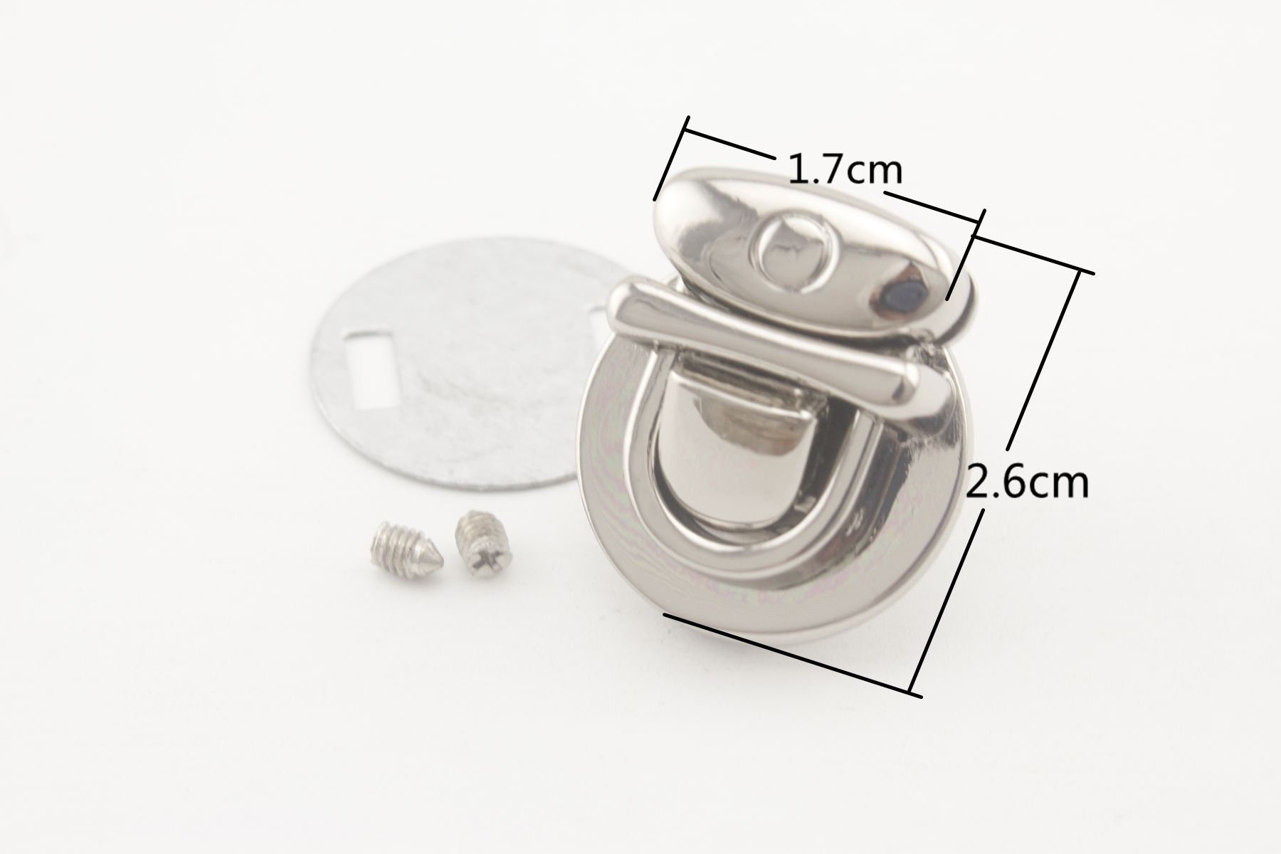 Wallet Latch 17mm X 26mm Press Tongue Thumb Latch Wallet Lock for Clutch Purse ...