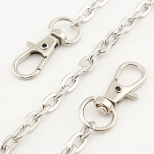Tariff Free !106cm 42 inch  (6mm*8mm) shoulder cross body chain for bag wallet purse handbag Chain strap with clip replacement Nickel