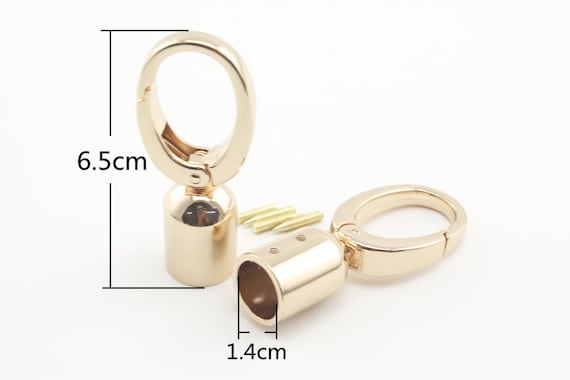 4pcs of 14mm Large Opening Heavy Duty Rope End Push Gate Hooks Clasps  Nickel Gold 