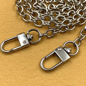 60cm (7mmx9mm)  purse chain for bag wallet purse handbags clutch Chain strap with clip replacement hardware Nickel Light gold