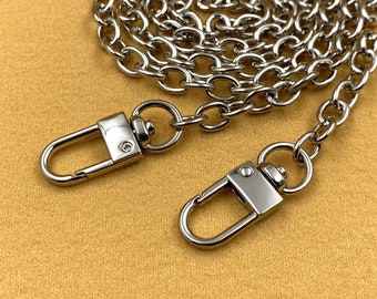 60cm (7mmx9mm)  purse chain for bag wallet purse handbags clutch Chain strap with clip replacement hardware Nickel Light gold