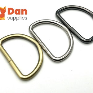 6pcs of 2 inch 5cm Iron Heavy duty D rings buckles for Bag purse Anti bronze Nickel Gunmetal