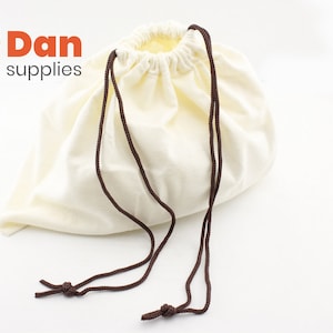 2pcs of 9 1/2 inch x 13 inch 24cm x 33cm beige blank cotton dust bag for handbag purse backpack image 1