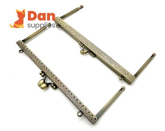 7 1/2  inch 19cm rectangle sew on coin bag purse  wallet pouch frame Anti bronze