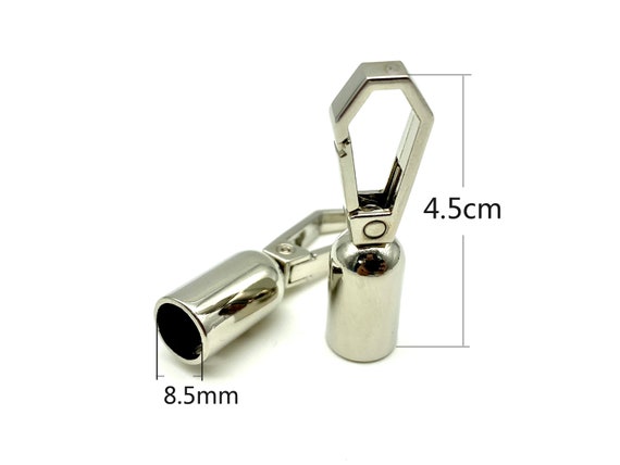 6pcs of 8mm 3/8 Inch Inner Diameter Rope End Push Gate Hooks Clasps Nickel  Gunmetal Gold 