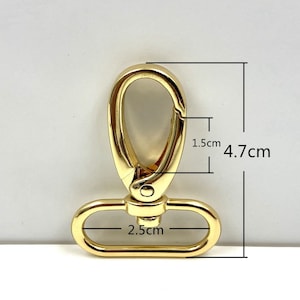 8pcs of 1 inch 25mm Oval  Push Gate Snap swivel Hooks for handbag purse strap handles chains  Goldbag clasp replacement