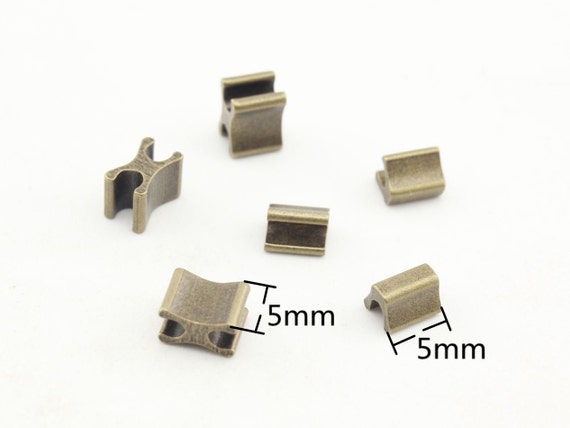 50 Sets of 5 5mm Teeth Solid Brass Zipper Stop and Zipper Bottom Hardware  Stopper for Zipper Making Nickel Anti Brass Gold Gunmetal 