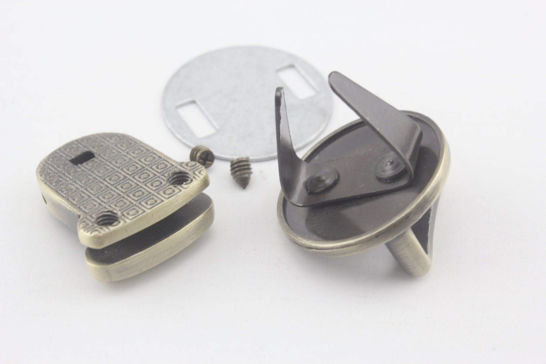 Wallet Latch 17mm X 26mm Press Tongue Thumb Latch Wallet Lock for Clutch Purse ...