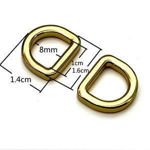 20pcs of 3/8 inch 10mm Zinc alloy Bag purse D rings buckles Anti bronze Gold Nickel Gunmetal