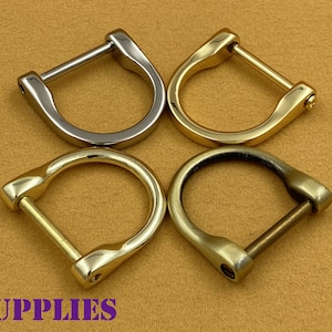 2 D Ring Screw GOLD For Louis Vuitton Cosmetic pouch Attach Strap 15mm  Horseshoe