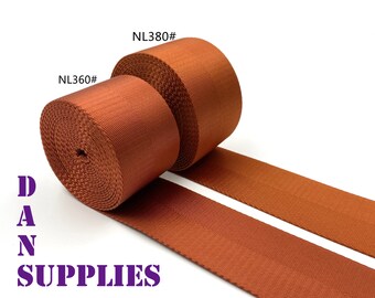 5 yards of 2 inch 50mm Orange   heavy weight Nylon webbing ribbon for belt bag purse strap sold by the yard
