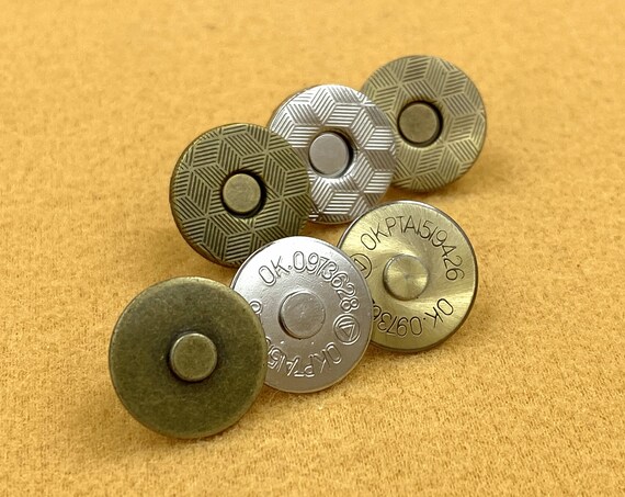20 Sets Golden Color ,Magnetic Button Clasp Snaps 14mm, for Purse Magnetic  Clasp for Bag Closure Magnetic snap Button Replacement Set. Great for