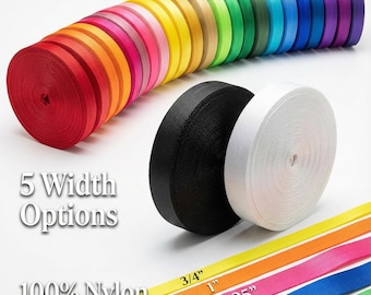 Cinta de nylon 20–50mm vendida por yarda (1 yarda ≈ 91 cm) – cinta resistente para asas de bolso y correas para perro