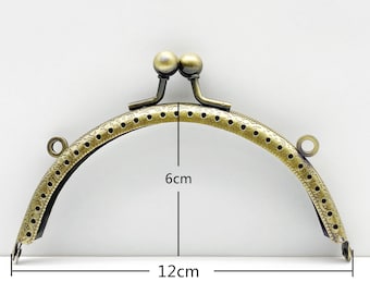 12 cm halbrunder Geldbeutelrahmen Anti bronze