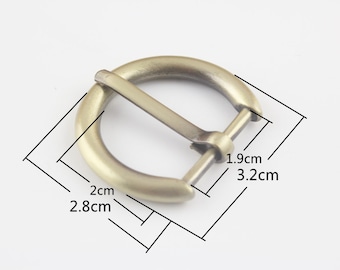 8pcs of 3/4 inch Zinc alloy D ring  pin belt strap buckle for bag purse making hardware Anti bronze Nickel