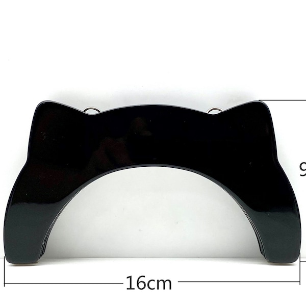 6 1/4 inch  16cm cute cat-ears Acrylic resin bag purse frame