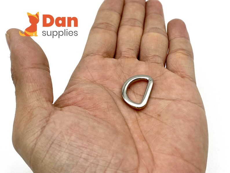 12pcs Zinc Alloy D Rings: 5/8 inch Bag Purse Buckles Nickel 0U248