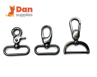 1.5 inch 38mm Gunmetal Bag Hook  Swivel snap Hook, Carabiner ,Clasp for Bag Strap and lanyard