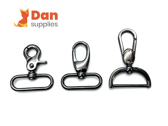 1.5 Inch 38mm Gunmetal Bag Hook Swivel Snap Hook, Carabiner ,clasp for Bag  Strap and Lanyard 