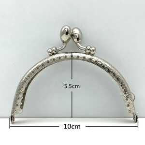 4 inch 10.5cm olive clasp Halfround sew on coin purse pouch frame Nickel