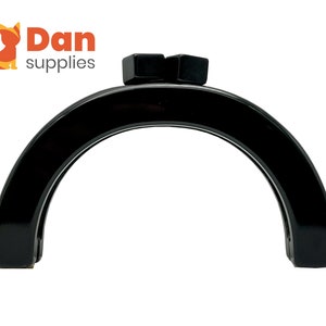 Tariff Free !5 inch 12.5cm Half round Glue on  Acrylic resin bag purse frame Black