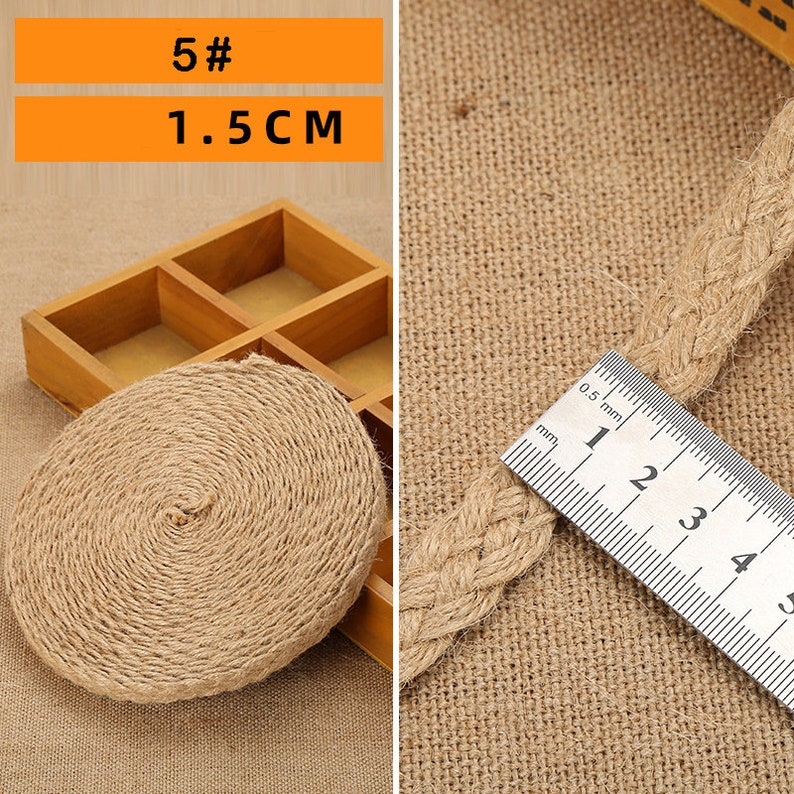 Webbing Rope Approx Jute Webbing Rope ,various Sizes Sold by 5 Yards - Etsy