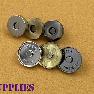 20 Sets of 18mm Rivet Magnetic Snap Leather Closures Magnetic Snaps Clasps  for Purse Bag Clutch Wallet Gold/nickel/gunmetal/ Anti Bronze 